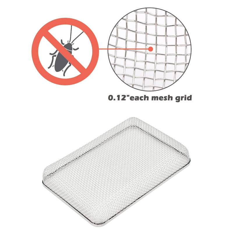 Swess RV Furnace Vent Cover Flying Insect Screen for Camper Vents Protects RV Furnaces from Insects Stainless Steel Mesh with Installation Tool - Image 4
